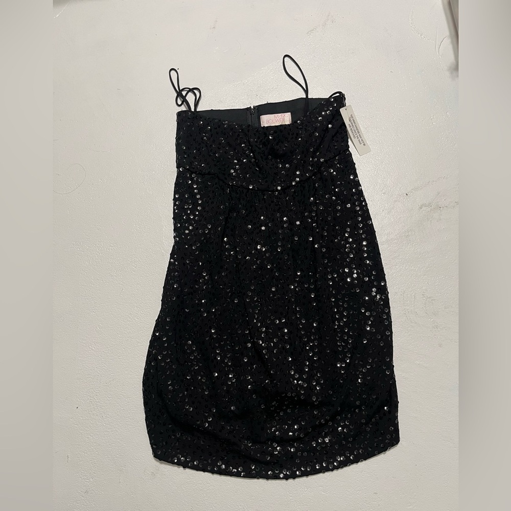 Marc Bouwer Glamit sequined cocktail dress black size 4 NEW!